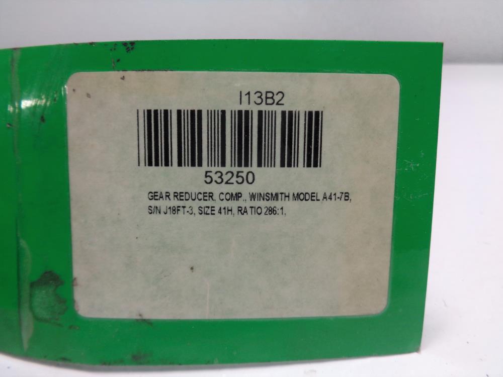 Winsmith Horizontal Planetary Gear Reducer 286:1 Ratio #A41-7B